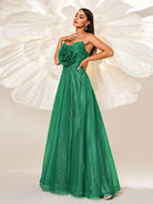 Floral Tube Top A-line Tulle Dress RJ11883