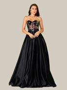 A-line Strapless High Waist Prom Dress RJ11907