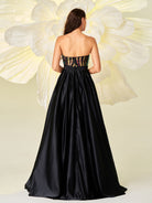 A-line Strapless High Waist Prom Dress RJ11907