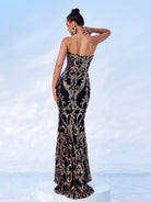 Strapless Maxi Sequin Dress FT8888