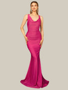 V Neck Backless Maxi Prom Dress XJ2245 MISS ORD