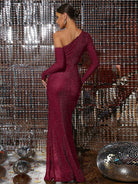 Elegant Bust Cut Out Split Sequin Prom Dress M0543 MISS ORD