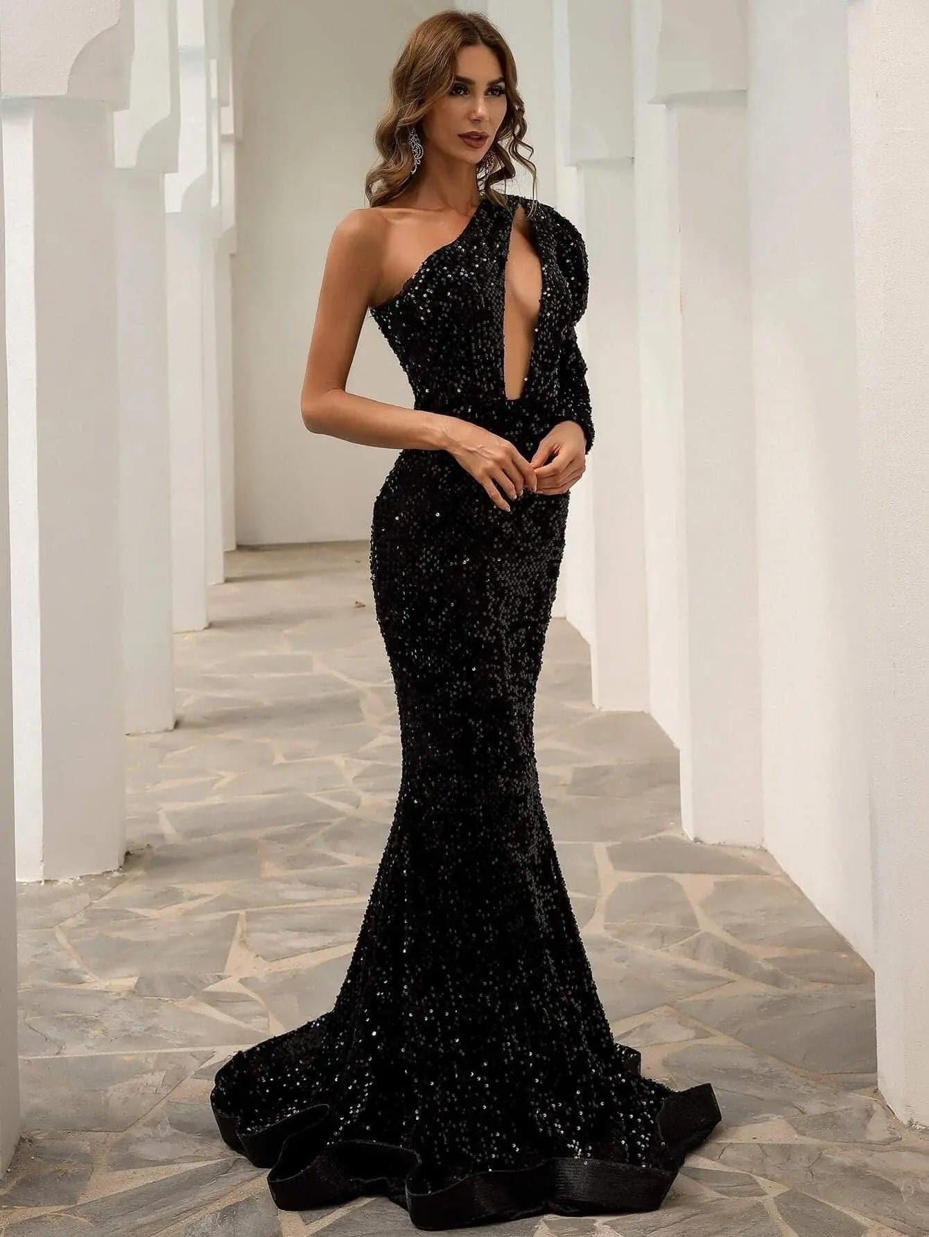 Cutout Black Mermaid Dress M0803 MISS ORD