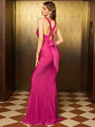 V Neck Backless Maxi Prom Dress XJ2245 MISS ORD