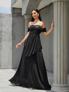 Strapless Backless A-Line Off Shoulder Evening Dress RH30620