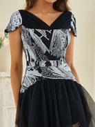 Sequins Black Mini Tulle Homecoming Dress JMH3102 MISS ORD