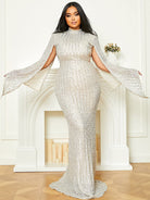 MISSORD Plus Size Mermaid Sequin Evening Dress