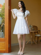 Ruched Sleeve Mini Sequin Homecoming Dress JMH3017 MISS ORD