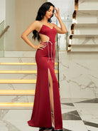 Sexy Cutout Lace Up Prom Dress XJ2548 MISS ORD