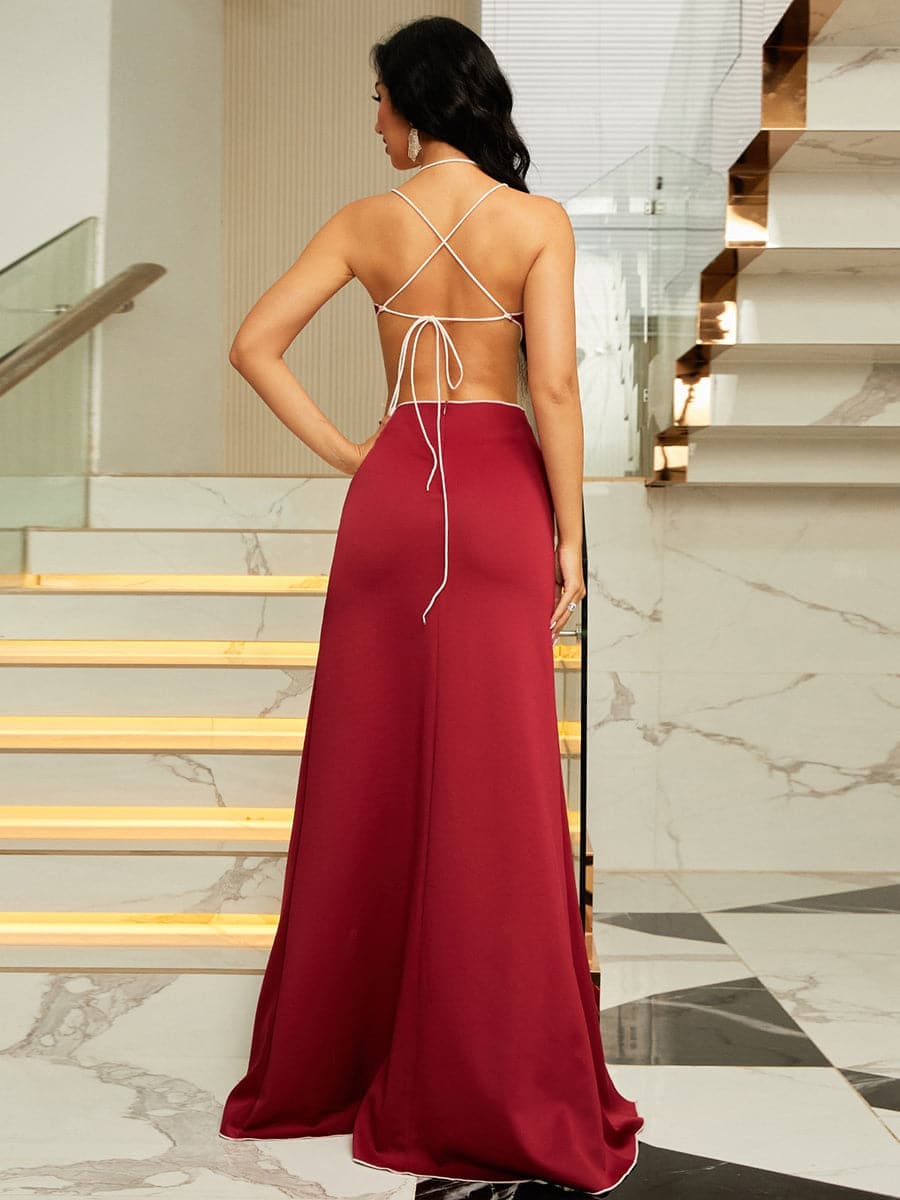 Sexy Cutout Lace Up Prom Dress XJ2548 MISS ORD