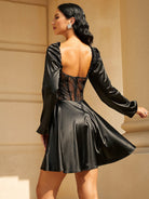 Sweetheart Panel Ruffle Backless Pleated Homecoming Dress