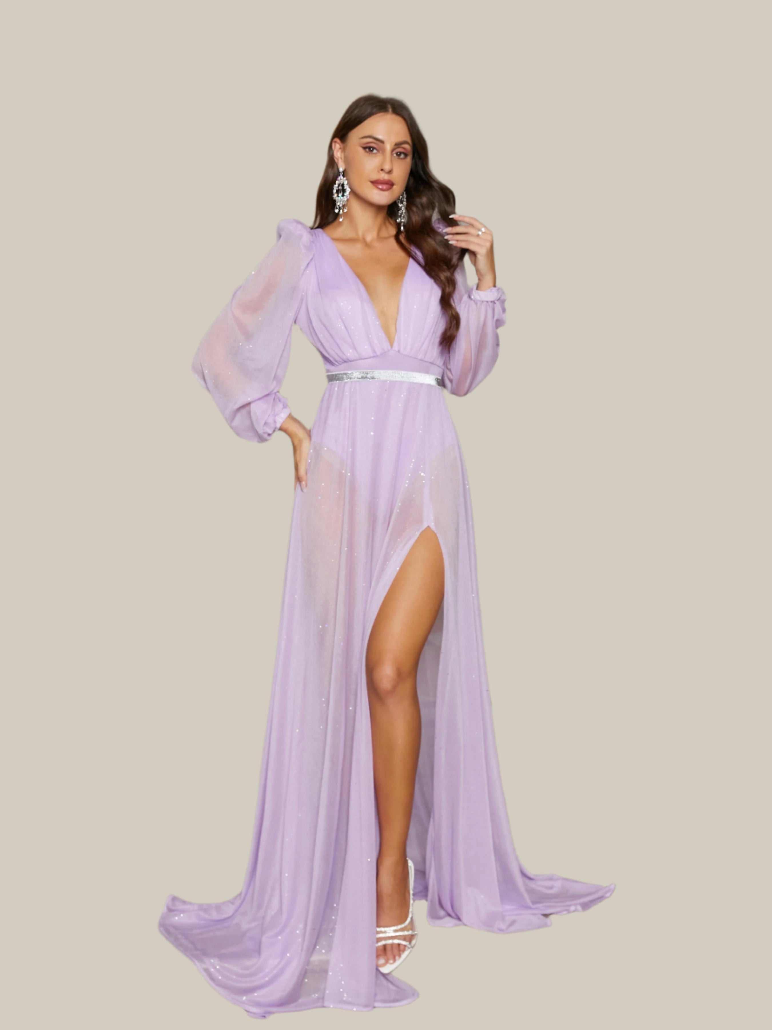 Sexy Deep-V Neck Long Sleeve Party Dress RJ11122 - MISS ORD