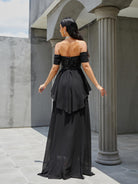 Strapless Backless A-Line Off Shoulder Evening Dress RH30620