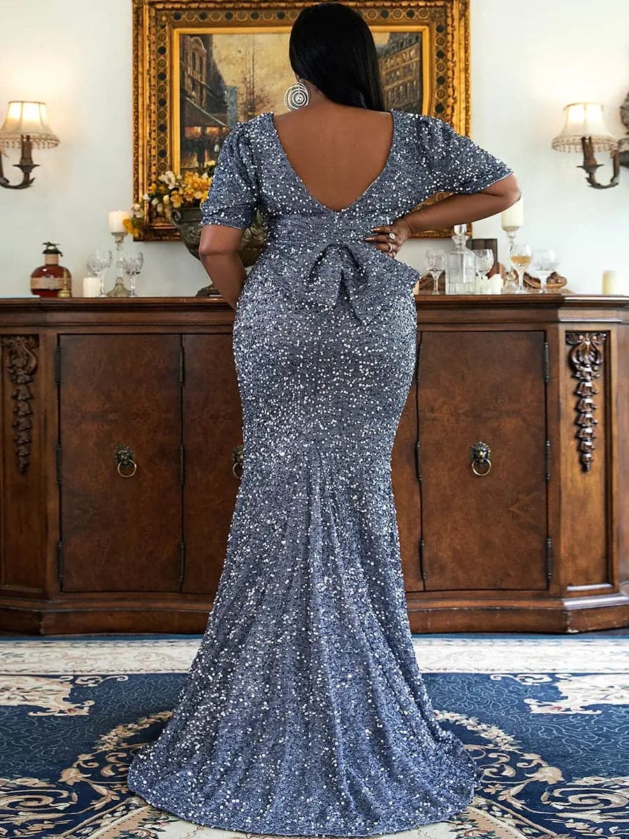 Grey Sequin Prom Dress XJ901 MISS ORD